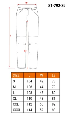 Spodnie ostrzegawcze Neo 81-792-XL