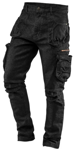 Spodnie robocze DENIM, czarne M Neo 81-233-M