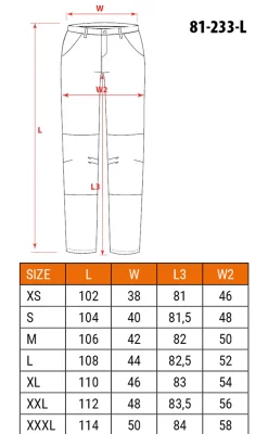 Spodnie robocze DENIM, czarne L Neo 81-233-L