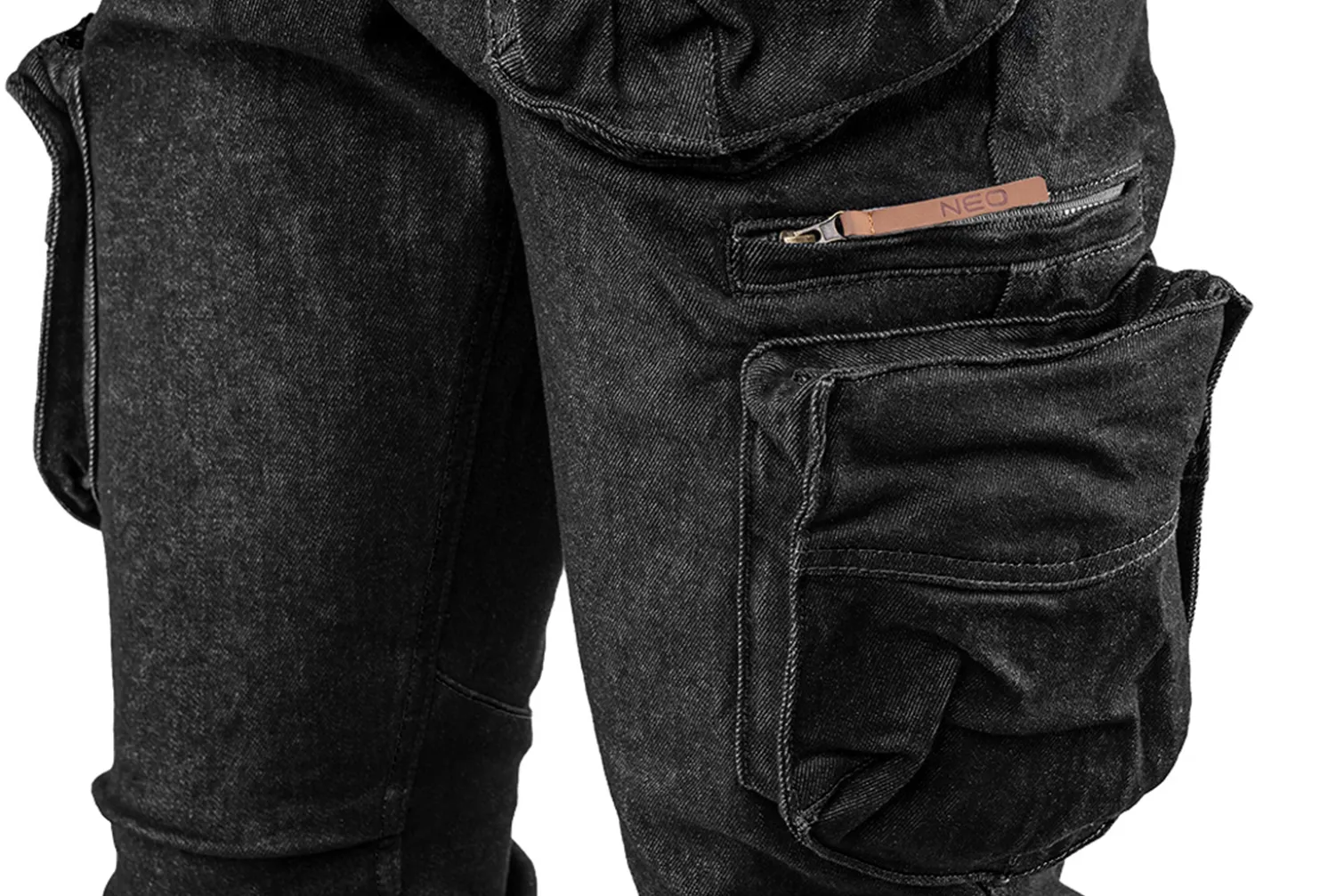 Spodnie robocze DENIM, czarne S Neo 81-233-S
