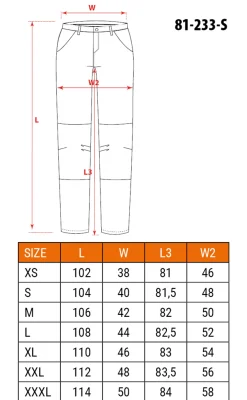 Spodnie robocze DENIM, czarne S Neo 81-233-S