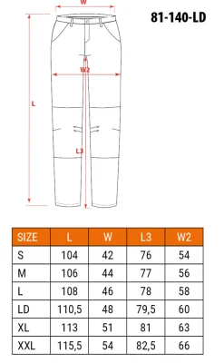 Spodnie robocze na szelkach Neo 81-140-LD