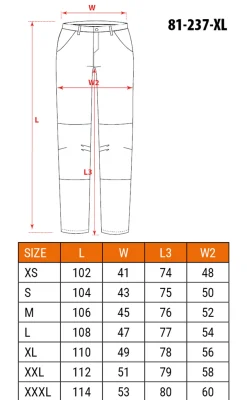 Spodnie robocze Neo Garage rozmiar XL Neo 81-237-XL