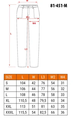 Spodnie robocze, rozmiar M Neo 81-451-M