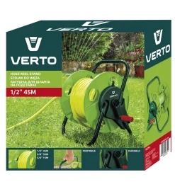 Stojak na wąż ogrodowy 1/2" 45m Verto 15G790