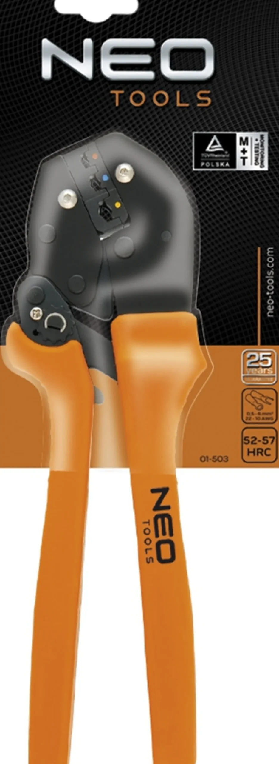 Szczypce do zaciskania końcówek konektorowych 22-10AWG Neo 01-503