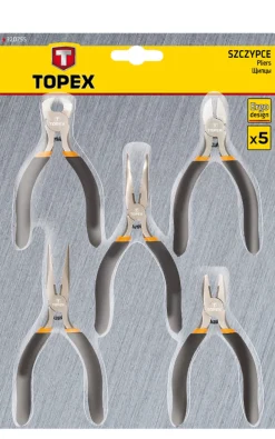 Szczypce precyzyjne, zestaw 5szt. Topex 32D755