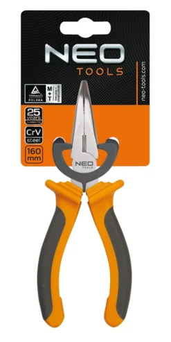Szczypce wydłużone wygięte 200mm Neo 01-016