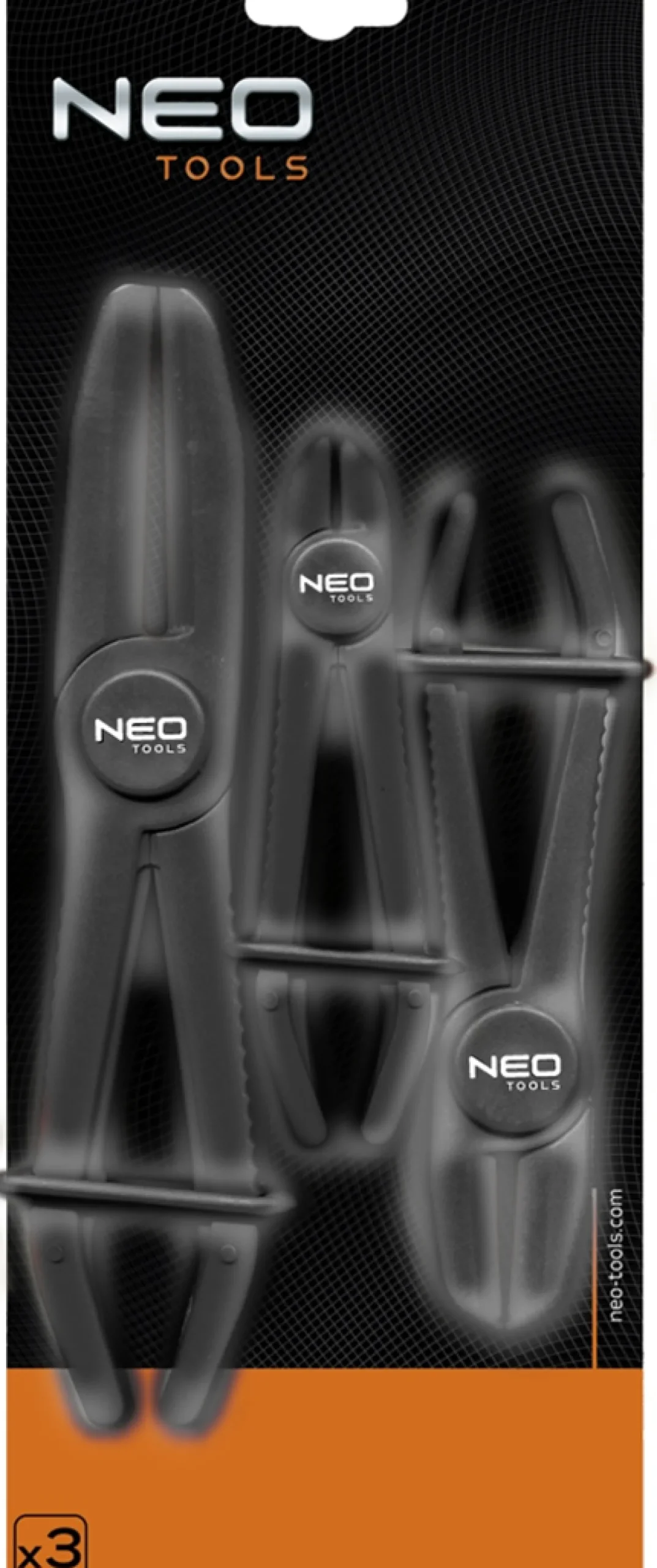 Szczypce zaciskowe z tworzywa 3szt. Neo 11-224