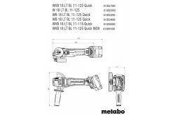 Szlifierka kątowa Metabo WB 18 LT BL 11-125 Quick
