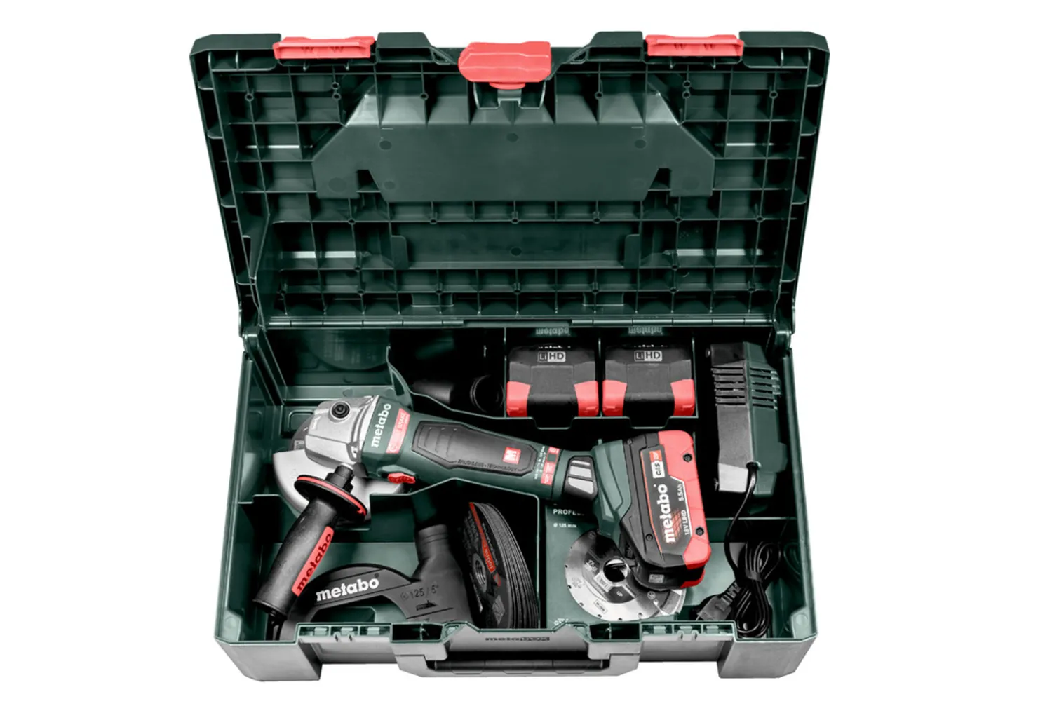 Szlifierka kątowa Metabo WVB 18 LT BL 11-125 Quick 2x5.5Ah