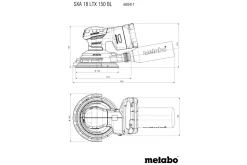 Szlifierka mimośrodowa Metabo SXA 18 LTX 150 BL