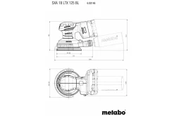 Szlifierka mimośrodowa Metabo SXA 18 LTX 125 BL
