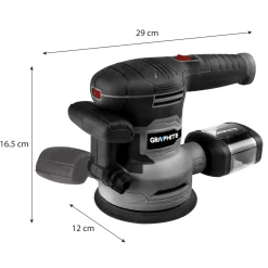 Szlifierka mimośrodowa z wymiennymi stopami Graphite 59G349