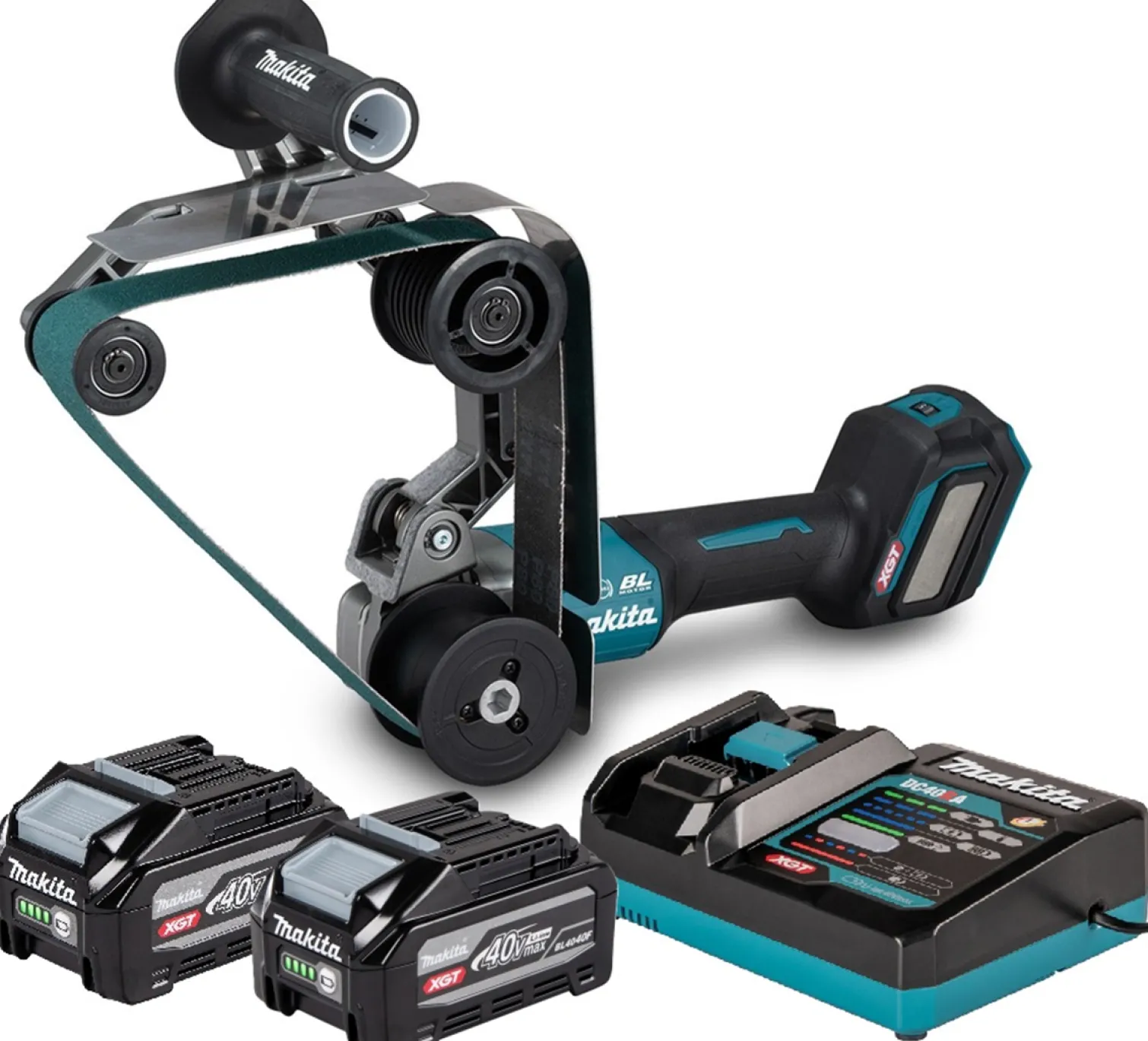 Szlifierka taśmowa do rur Makita XGT BS002GU201 2x4.0Ah