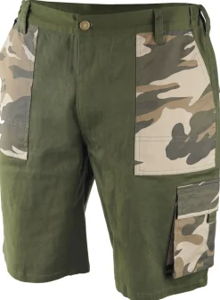 Szorty moro rozm.XXL, bawełna+elastan, 240g/m2 Dedra BH43ST-XXL