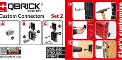 Szybkozłączki z moletami Qbrick System Custom Connectors Set 2