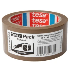Taśma pakowa SOLVENT 66m x 48mm, brązowa Tesa 55263