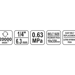 Taśmowa szlifierka pneumatyczna 10*330mm Yato YT-09741