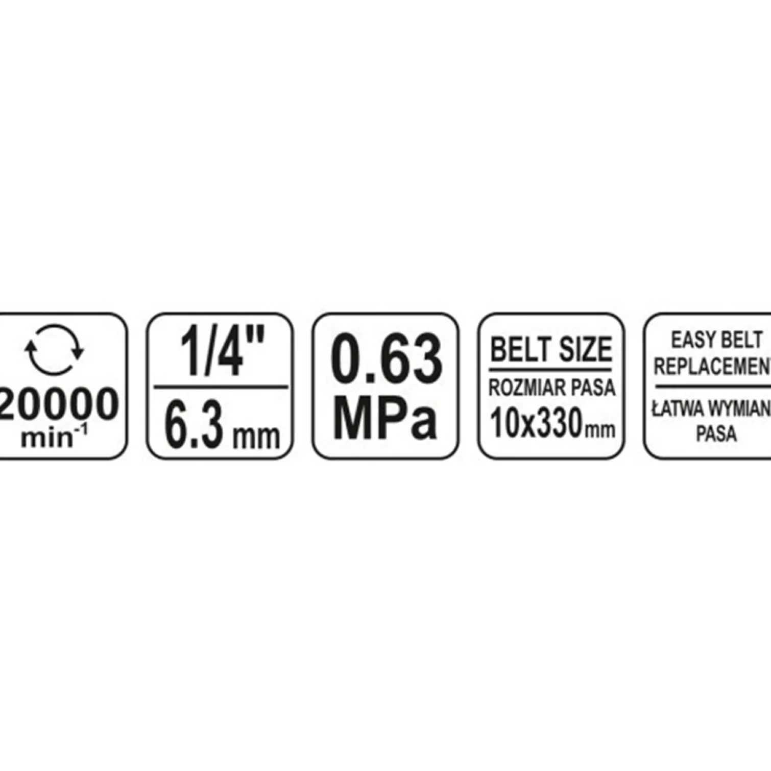 Taśmowa szlifierka pneumatyczna 10*330mm Yato YT-09741