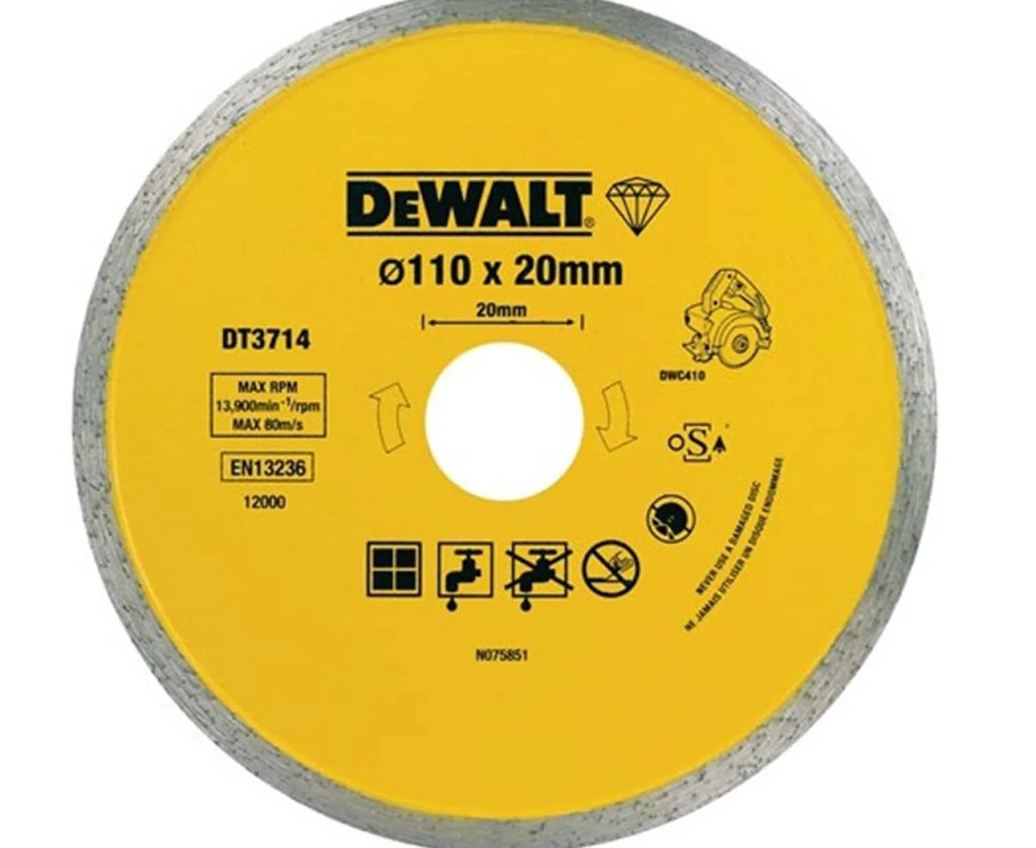 Tarcza diamentowa 110mm DeWalt DT3714