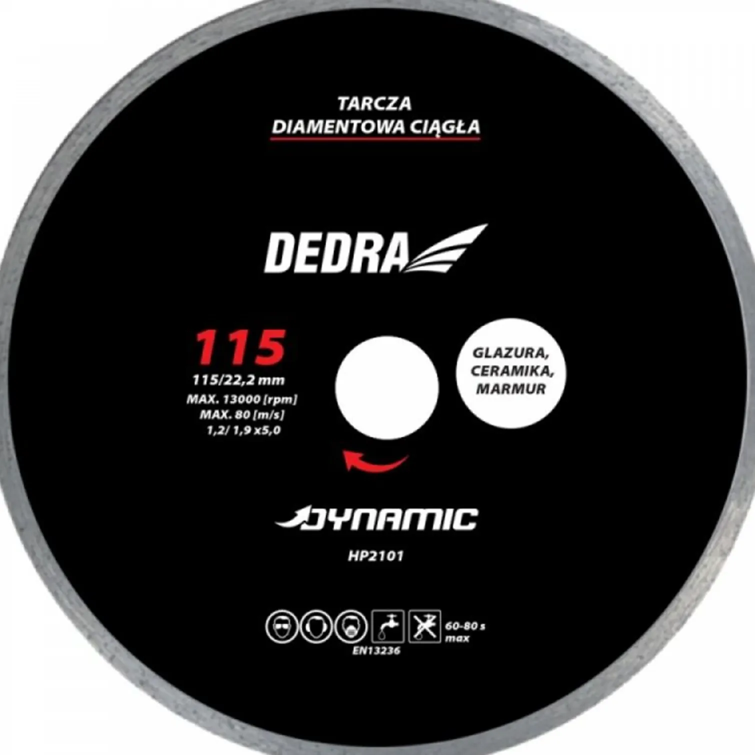 Tarcza diamentowa 180mm/22.2mm Dynamic Dedra HP2104
