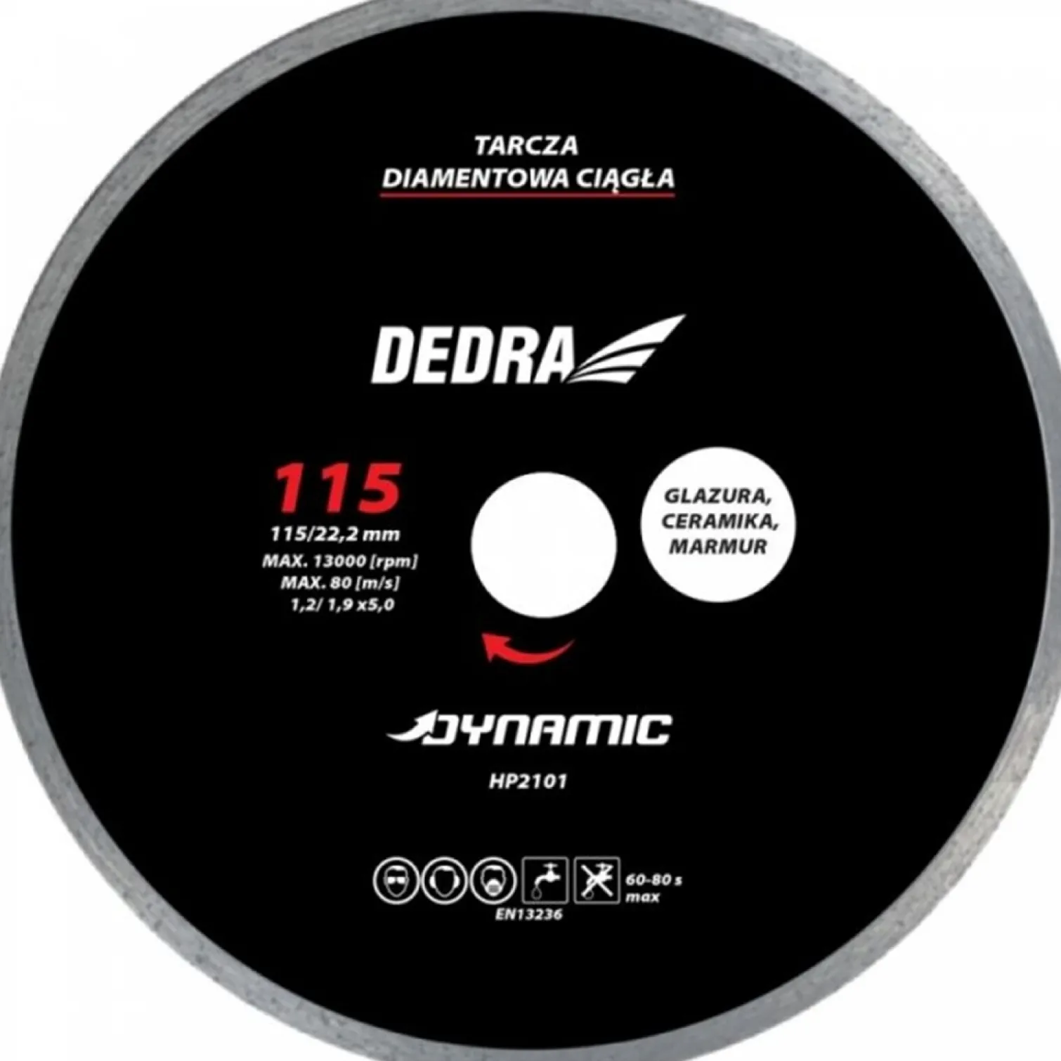 Tarcza diamentowa 230mm/22.2mm Dynamic Dedra HP2106
