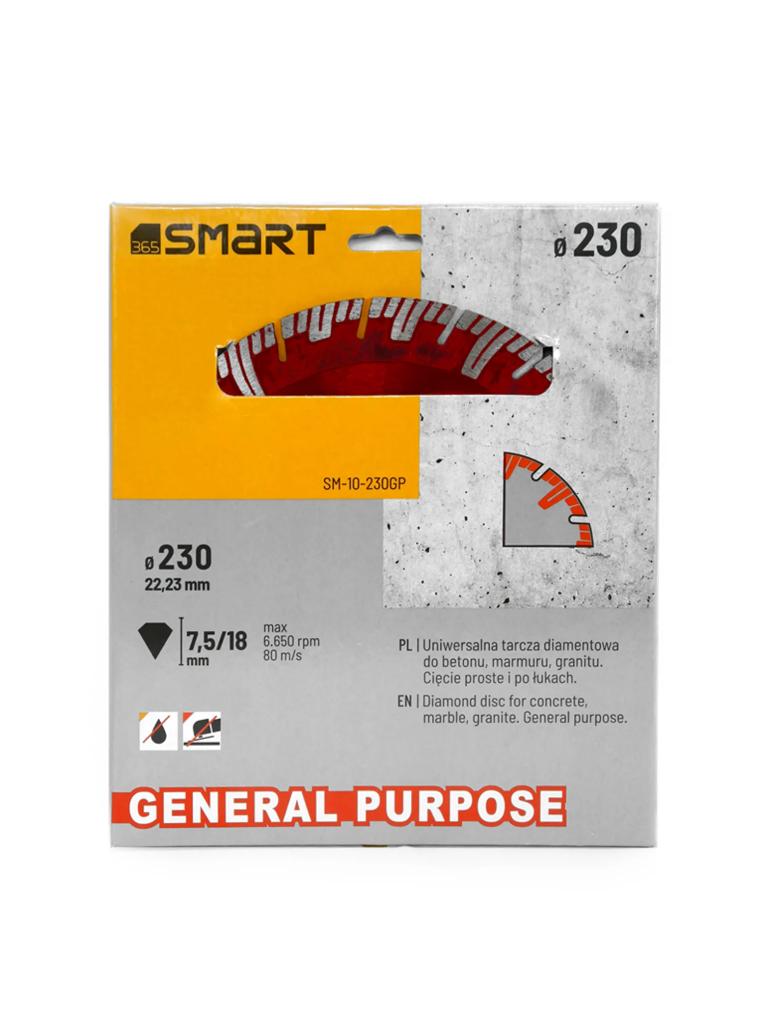 Tarcza diamentowa 230mm Smart365 General Purpose