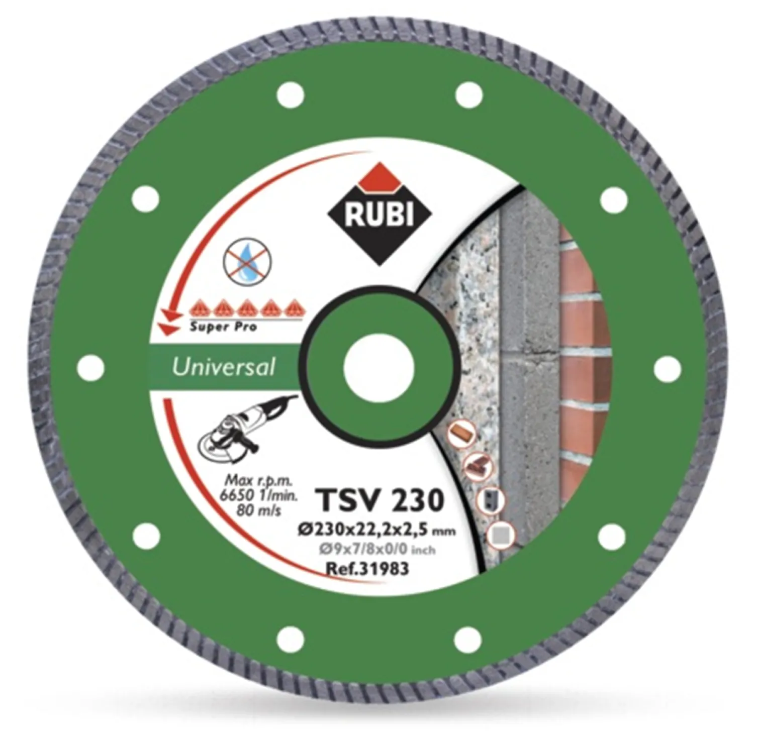 Tarcza diamentowa turbo typ T 115mm Rubi T115/22,2mm