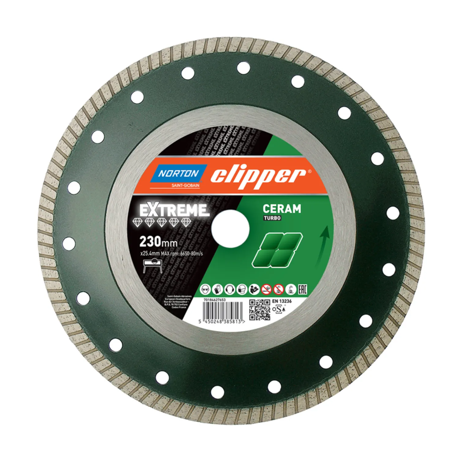 Tarcza diamentowa 230x25,4mm Norton Extreme Ceram Turbo