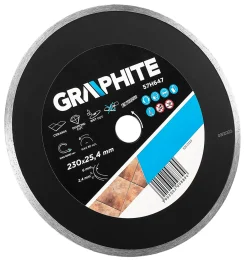 Tarcza diamentowa 230 x 25,4 mm, pełna do 59G891 Graphite 57H647