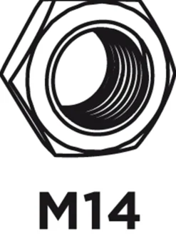 Tarcza elastyczna z rzepem 125 mm x M14 + trzpień Graphite 55H928
