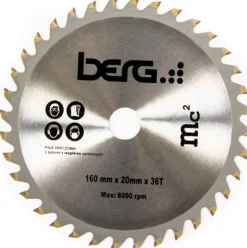 Tarcza pilarska do drewna 160mm, 36T Berg B401500161