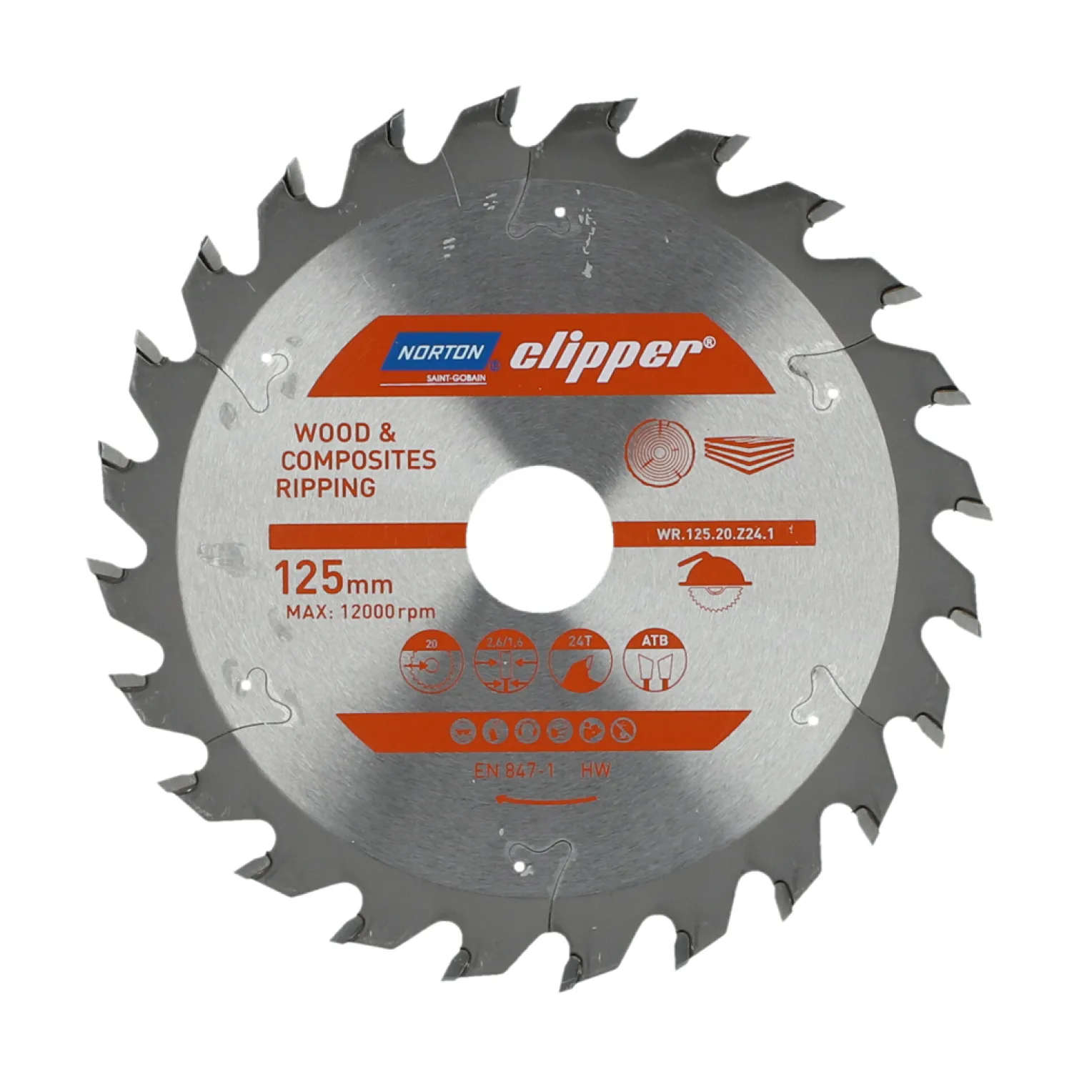 Tarcza pilarska widiowa Norton WR.125.20.Z24.1