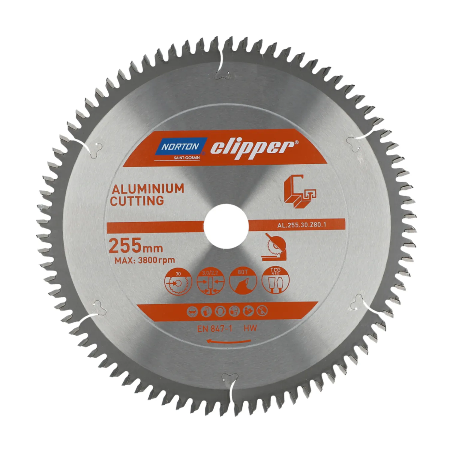 Tarcza pilarska widiowa 255x30mm Norton AL.255.30.Z80.1