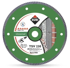 Tarcza turbo T230 22,2mm Rubi T230/22,2mm NA SUCHO