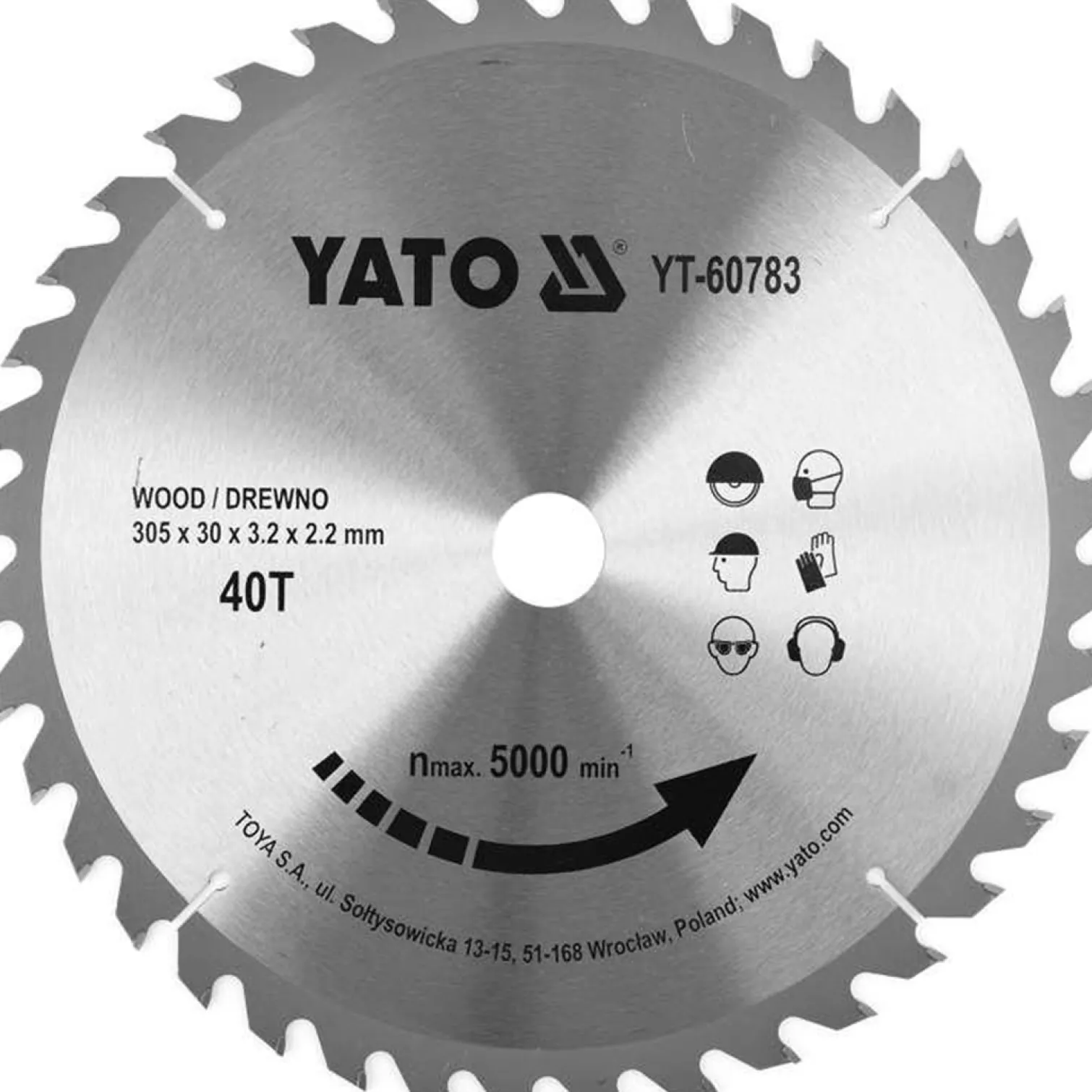 Tarcza widiowa do drewna 305x30mm Yato YT-60783