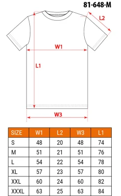 T-shirt czerwony. rozmiar M Neo 81-648-M