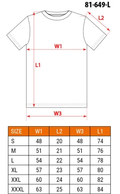 T-shirt granatowy, rozmiar L Neo 81-649-L