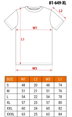 T-shirt granatowy, rozmiar XL Neo 81-649-XL