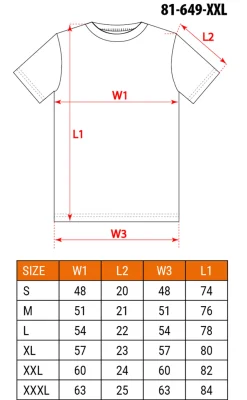 T-shirt granatowy, rozmiar XXL Neo 81-649-XXL