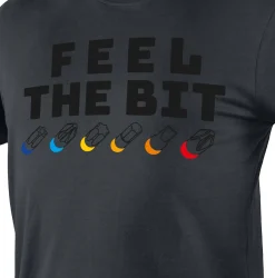 T-shirt z nadrukiem, FEEL THE BIT, rozmiar XXL Neo 81-641-XXL