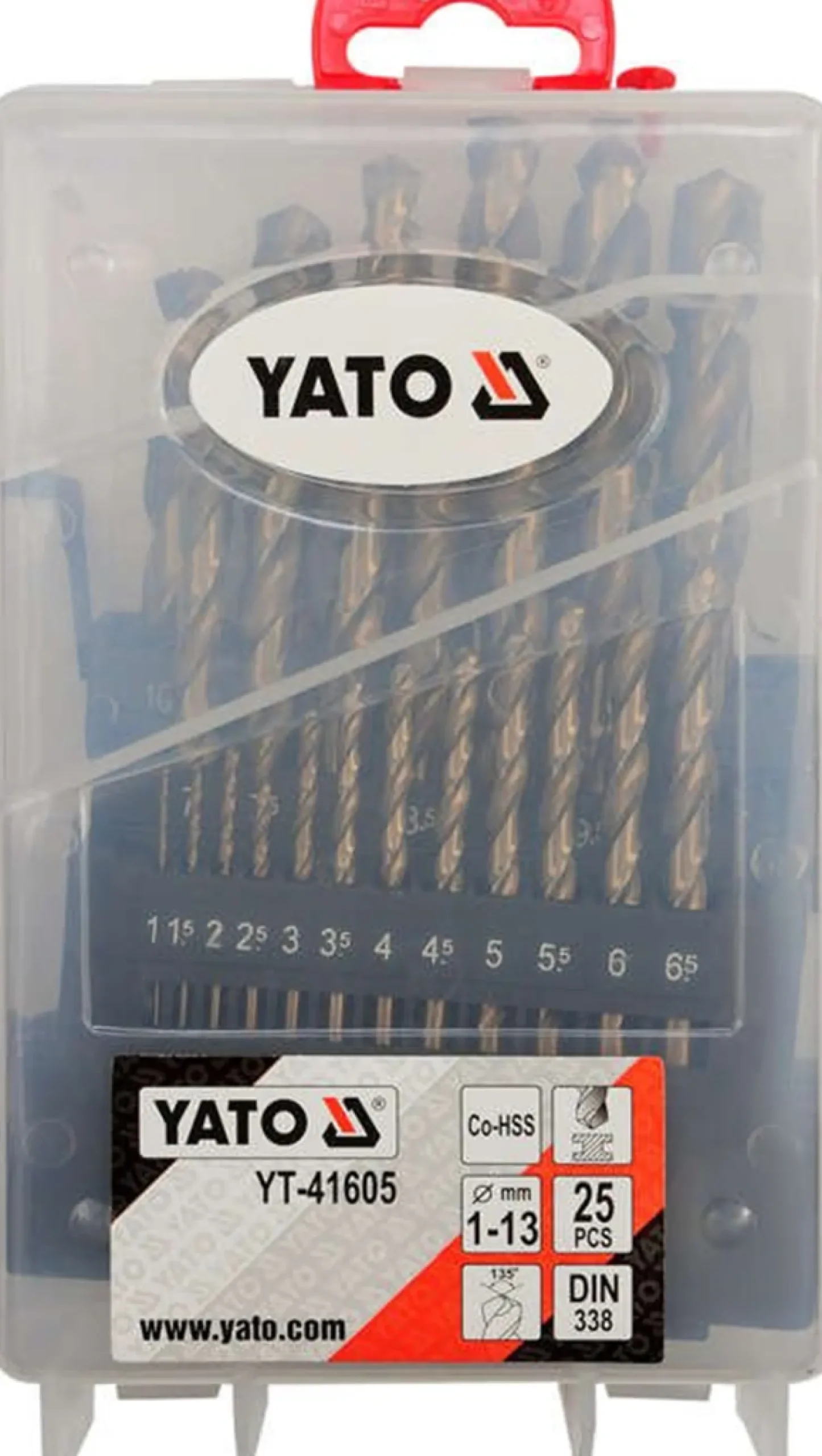 Wiertła do metalu CO-HSS 25szt. Yato YT-41605