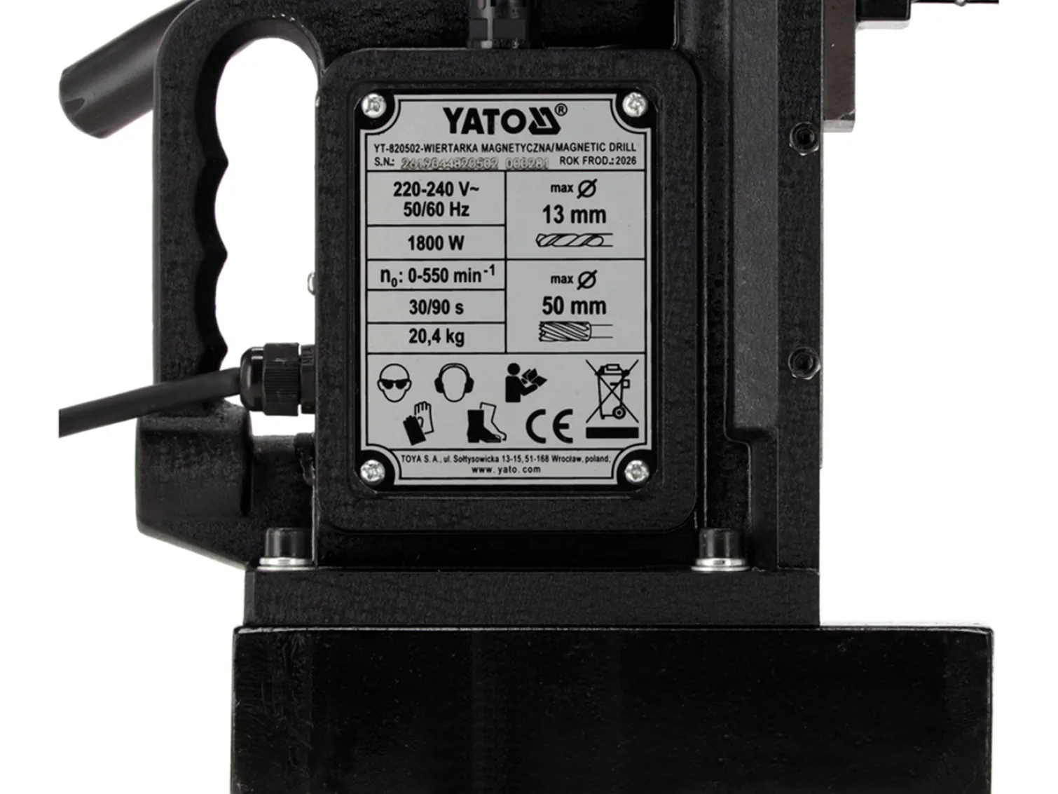 Wiertarka magnetyczna Yato YT-820502