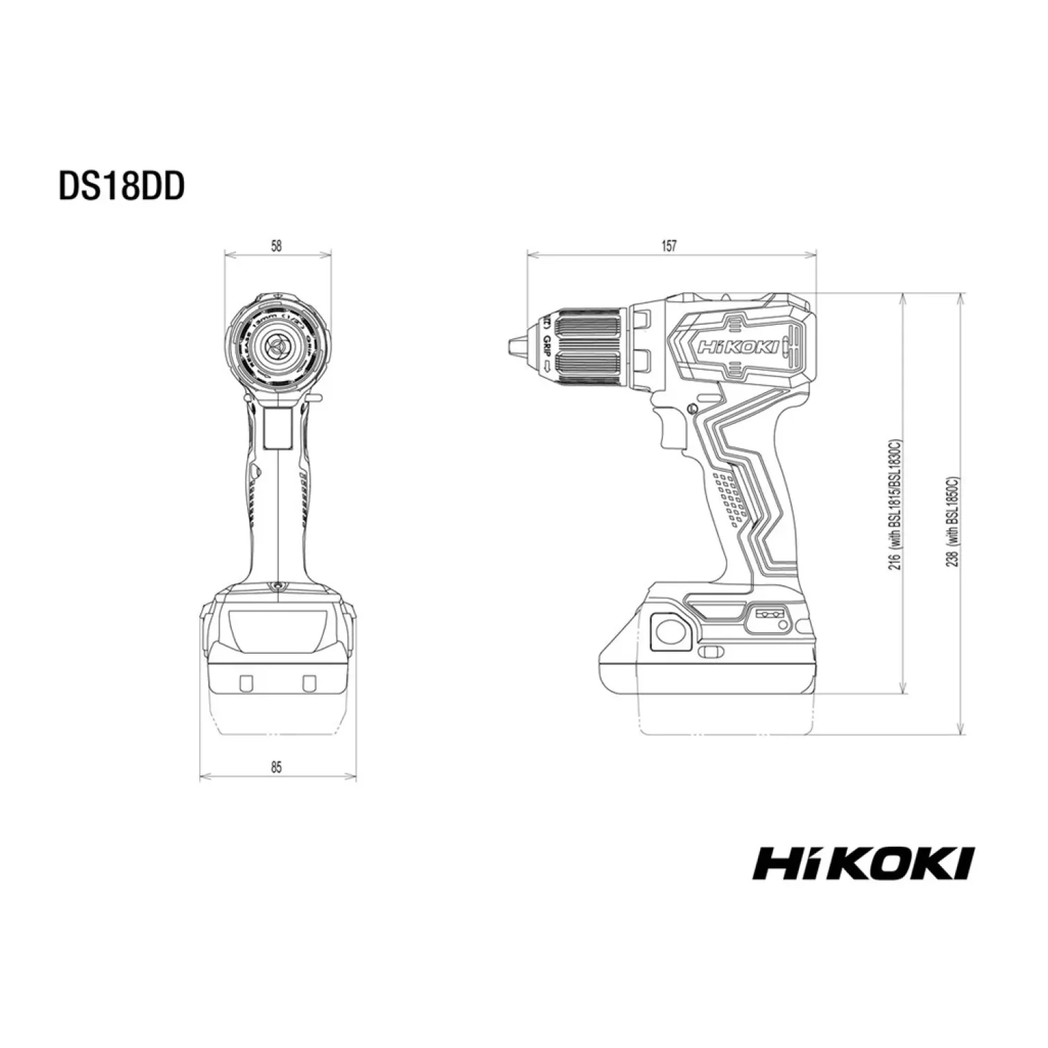 Wiertarko-wkrętarka Hikoki DS18DD WPZ 2x5.0Ah