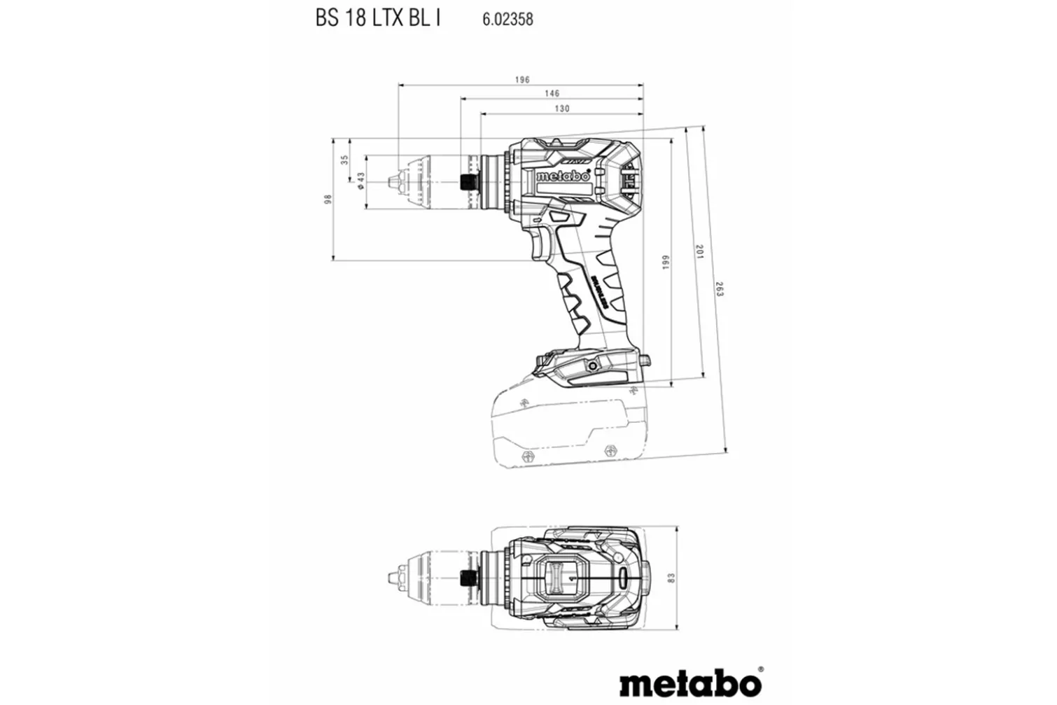 Wiertarko-wkrętarka Metabo BS 18 LTX BL I
