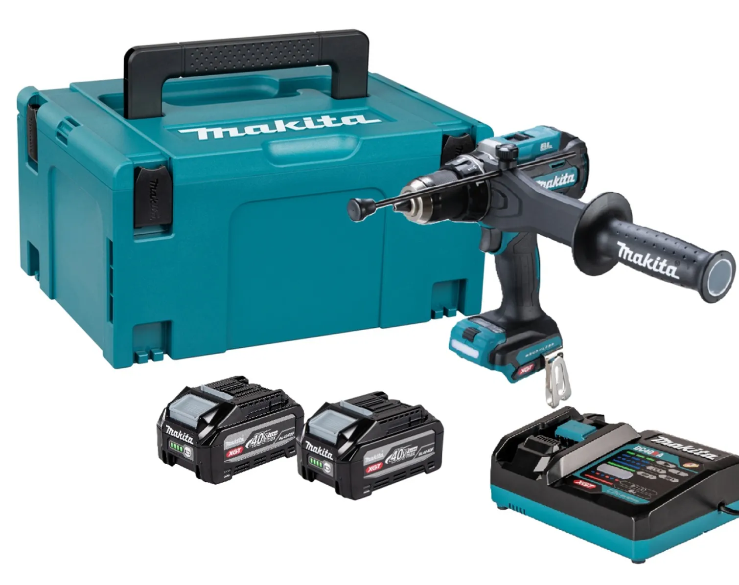 Wiertarko-wkrętarka udarowa Makita XGT HP003GU201 2x4.0Ah