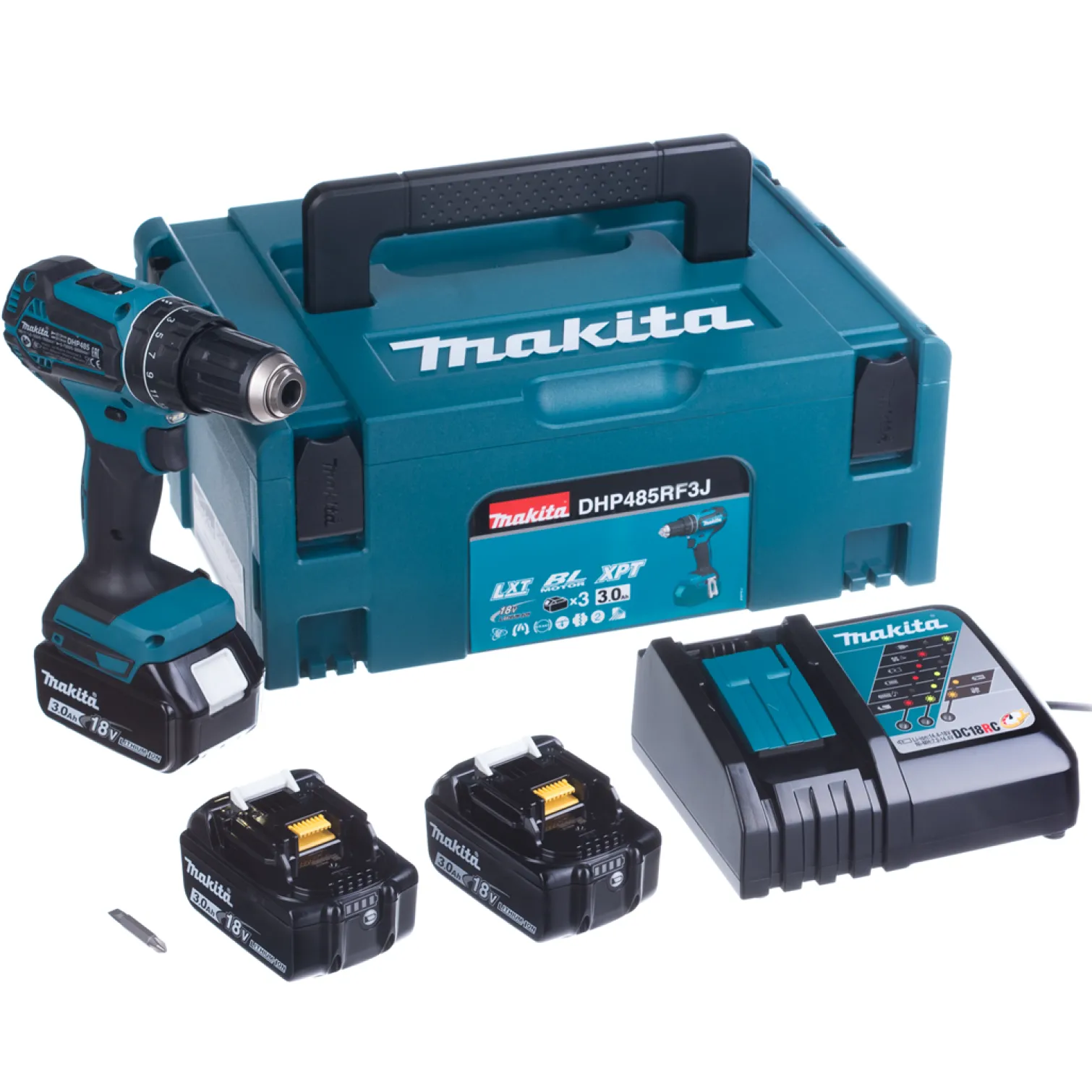 Wiertarko-wkrętarka udarowa Makita DHP485RF3J
