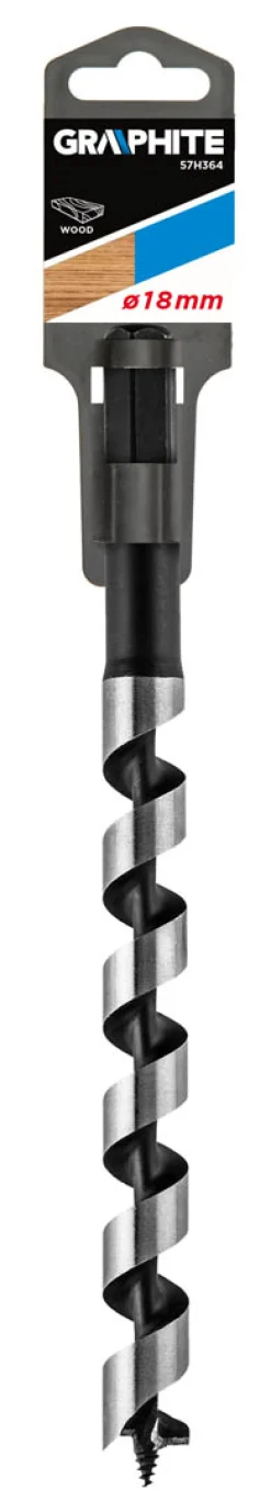 Wiertło do drewna spiralne, 18x250mm Graphite 57H364