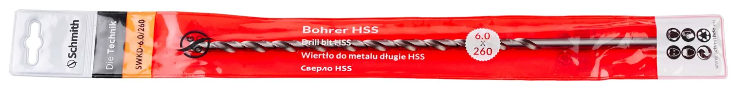 Wiertło do metalu HSS długie Schmith SWKD DIN-1869